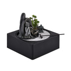 DIY - Cascading Buddha Fountain with LED Lights and USB Plug (Size 23x23x22 cm) - Grey