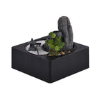Praying Buddha Rock Garden Fountain with LED Lights - Praying