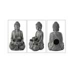Solar Buddha with Lotus Flower Fountain & LED Light