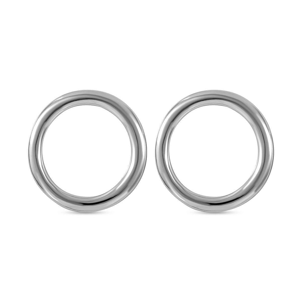 Italian Made - Sterling Silver Circle Earrings 7595319 0