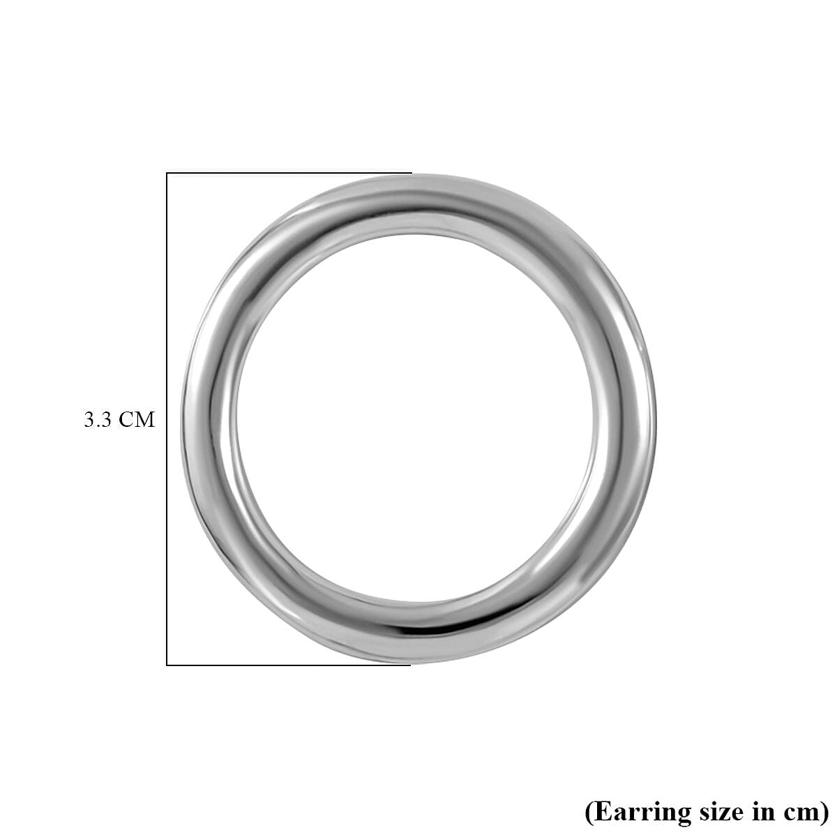 Italian Made - Sterling Silver Circle Earrings 7595319 5