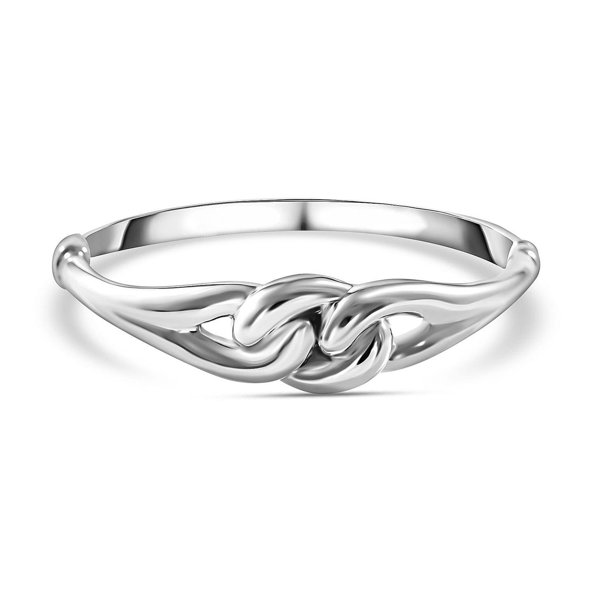 Designer Inspired -Sterling Silver Knot Bangle (Size - 7.5) 7595457 0