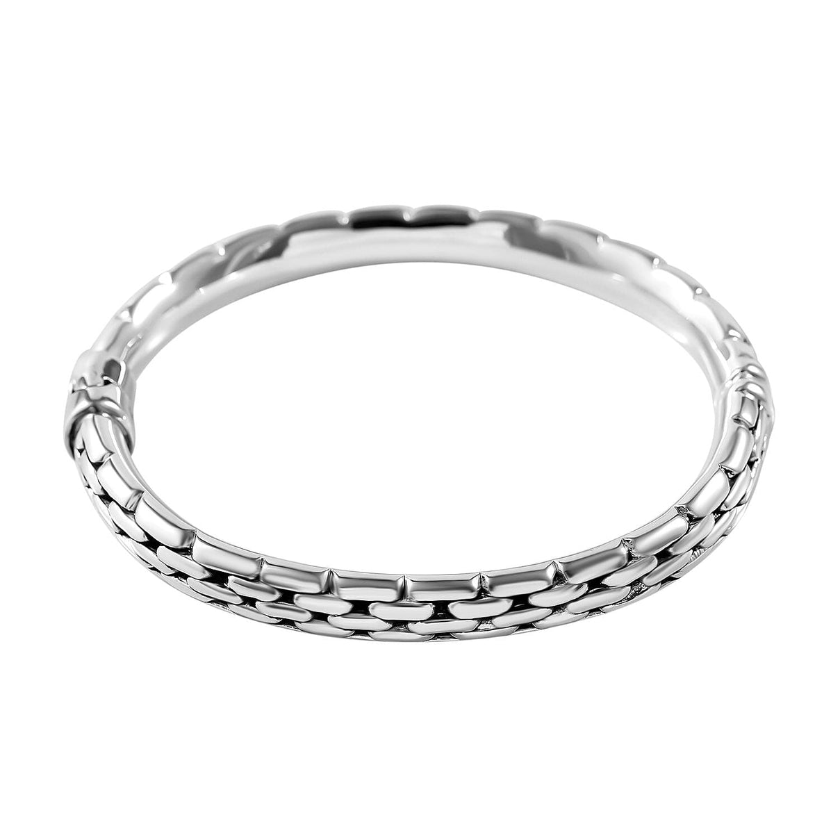 Royal Bali Collection - Bangle (Size-7.5) in Platinum Overlay Sterling Silver, Silver Wt 14.50 GM 7595460 4