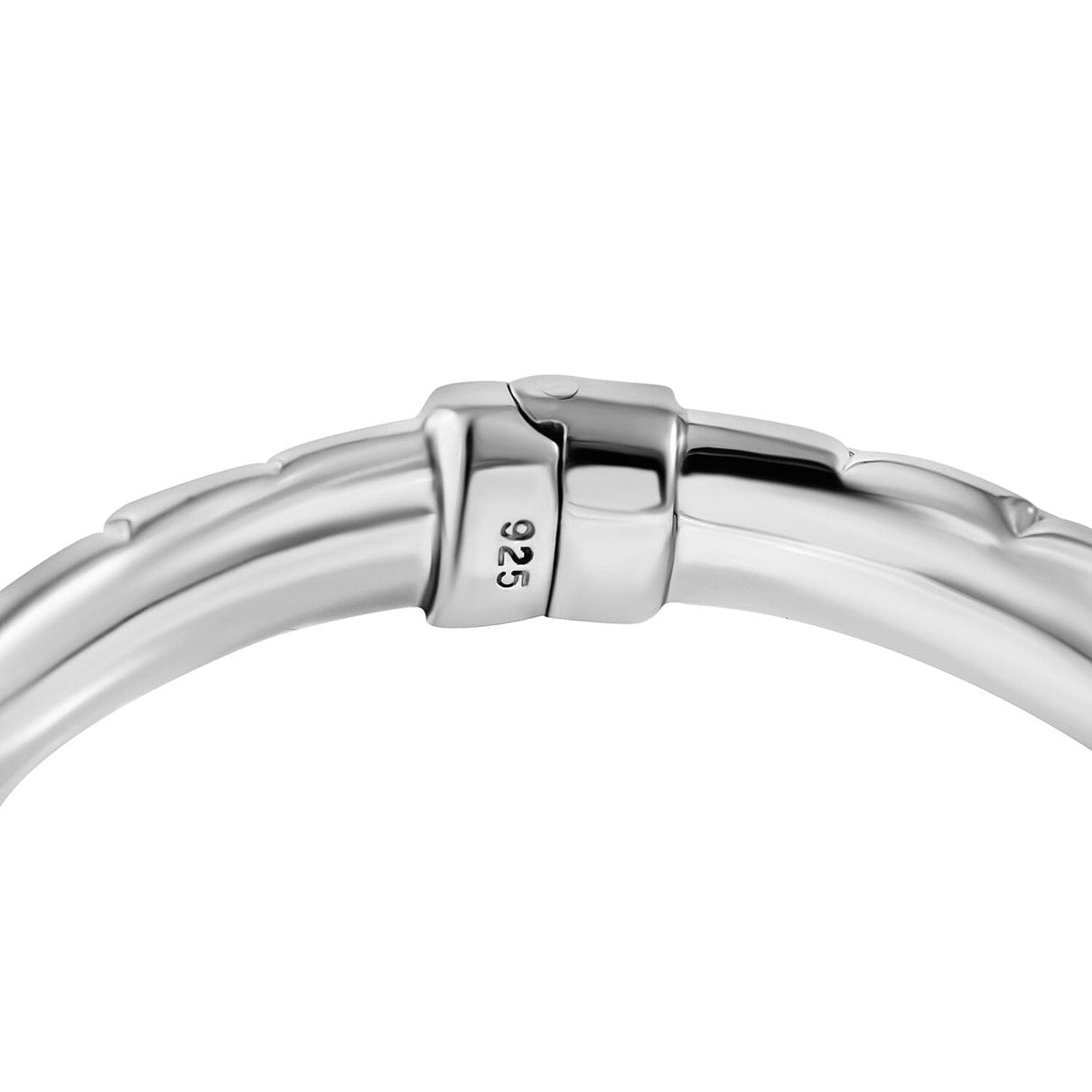 Royal Bali Collection - Bangle (Size-7.5) in Platinum Overlay Sterling Silver, Silver Wt 14.50 GM 7595460 5