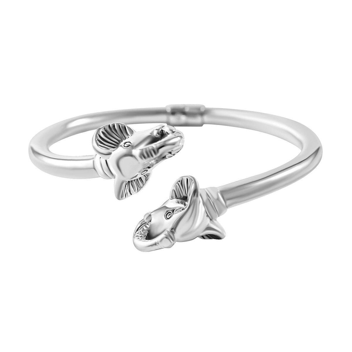 Bangkok Close Out Deal- Sterling Silver Elephant Bypass Bangle, Silver Wt. 13.65 Gms 7595476 0