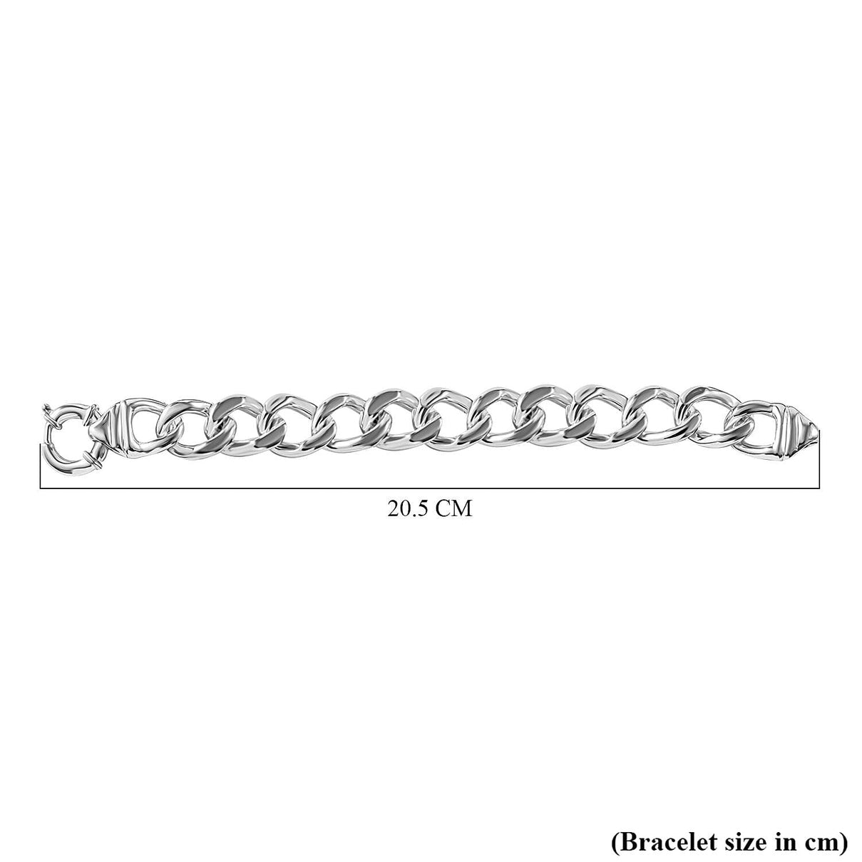 Royal Bali Collection - Sterling Silver Curb Bracelet (Size - 7.5), Silver Wt. 20.90 Gms 7595485 4