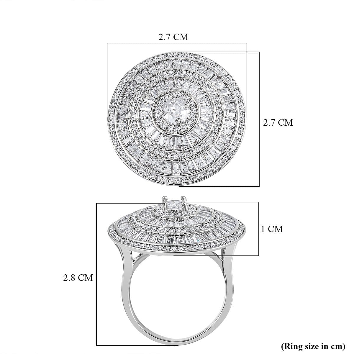 Close Out Deal - Cubic Zirconia Cocktail Ring 7606630 5