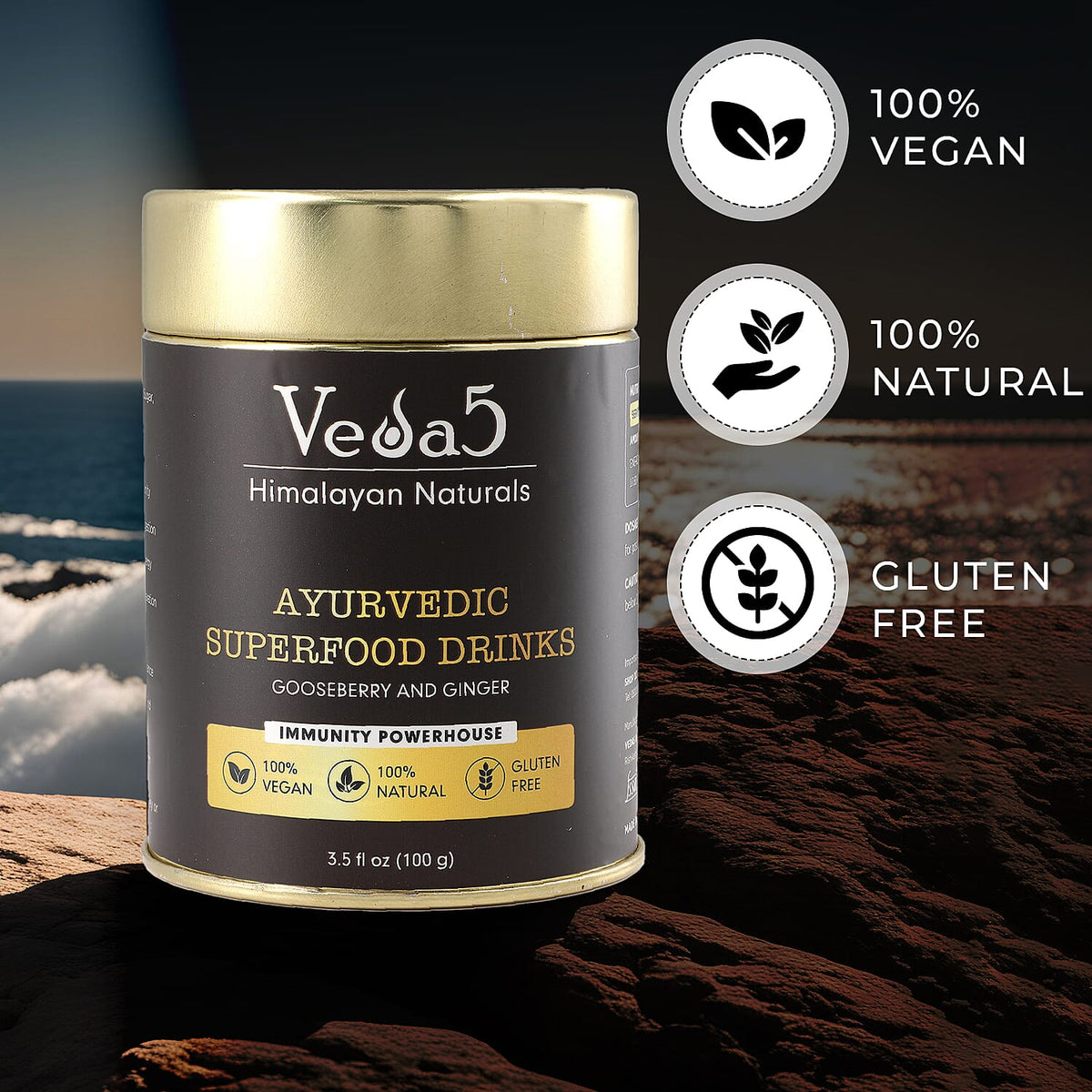 Veda 5 Amla - Ginger Supplements - 100 Gms 7607030 1