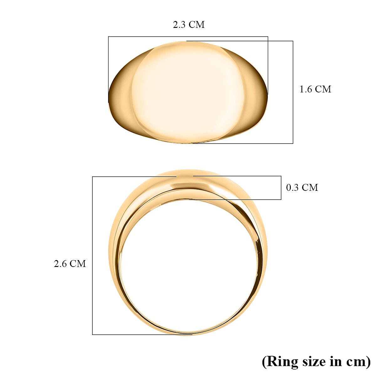 Close Out - 9K Yellow Gold Dome Ring 7615972 5