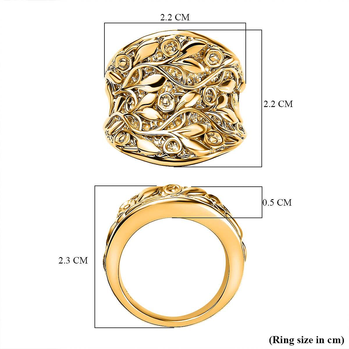 Leaf Vine Ring in 18K Vermeil Yellow Gold Plated Sterling Silver 7617746 5