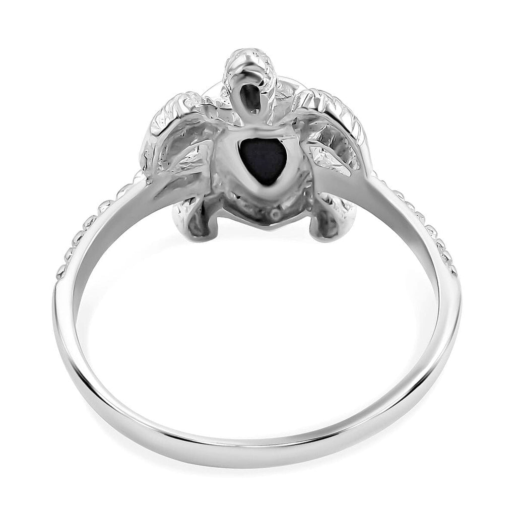 Royal Bali - Abalone Shell Turtle Ring in Sterling Silver
