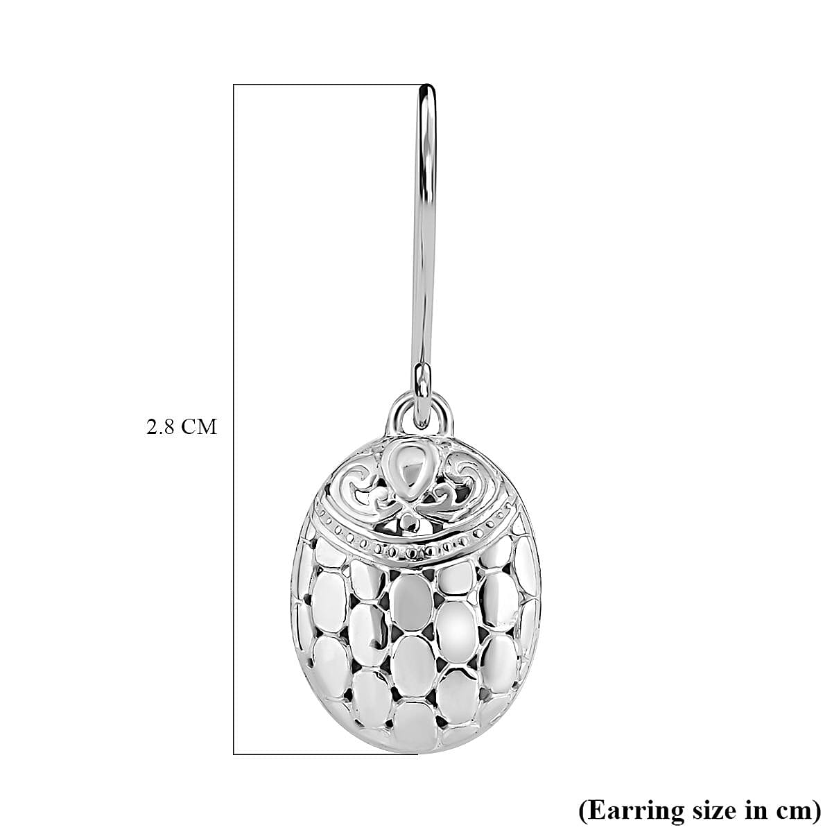 Royal Bali Collection- Sterling Silver Dangle Pebble Earrings 7620828 5