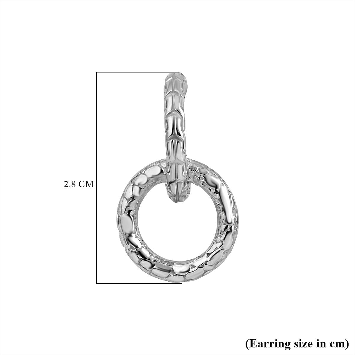 Royal Bali Collection- Sterling Silver Dragon Snake Earrings, Silver Wt. 7.55 Gms. 7621008 5