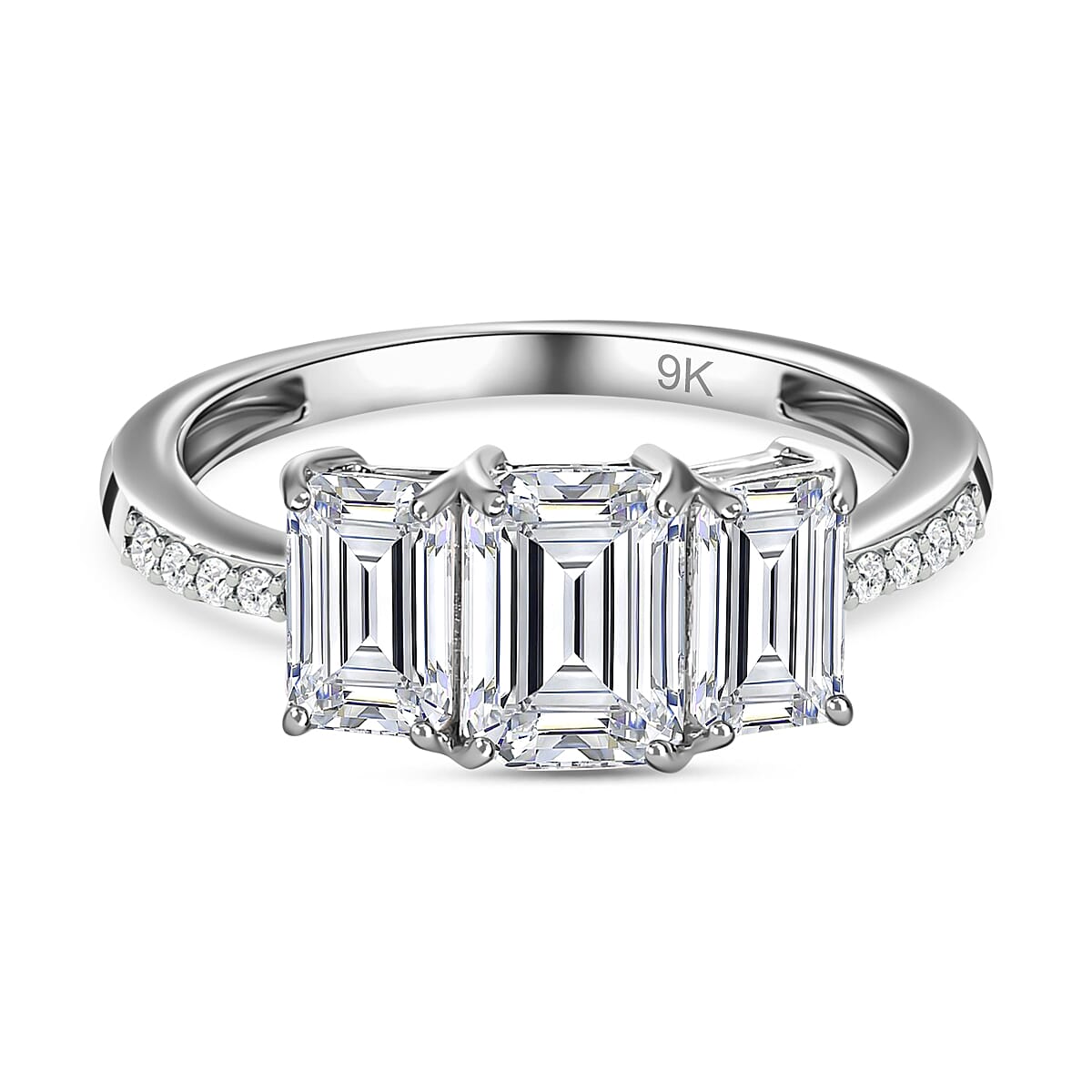 9K White Gold Moissanite Ring 2.27 Ct. 7621457 0