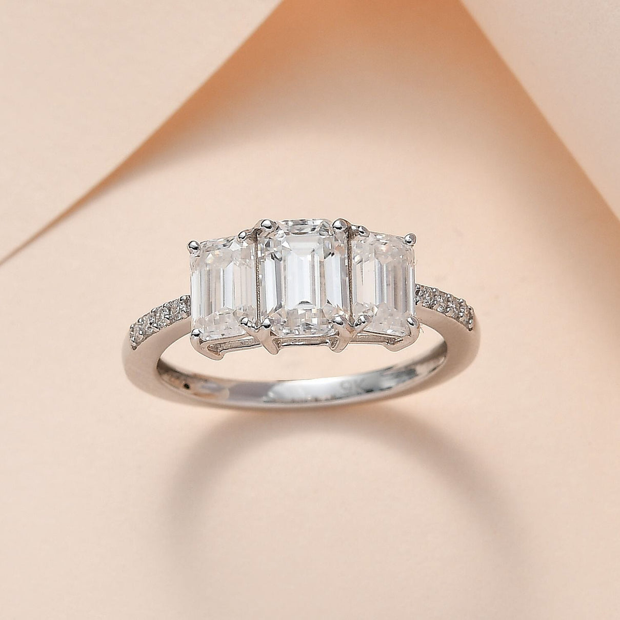 9K White Gold Moissanite Ring 2.27 Ct. 7621457 1