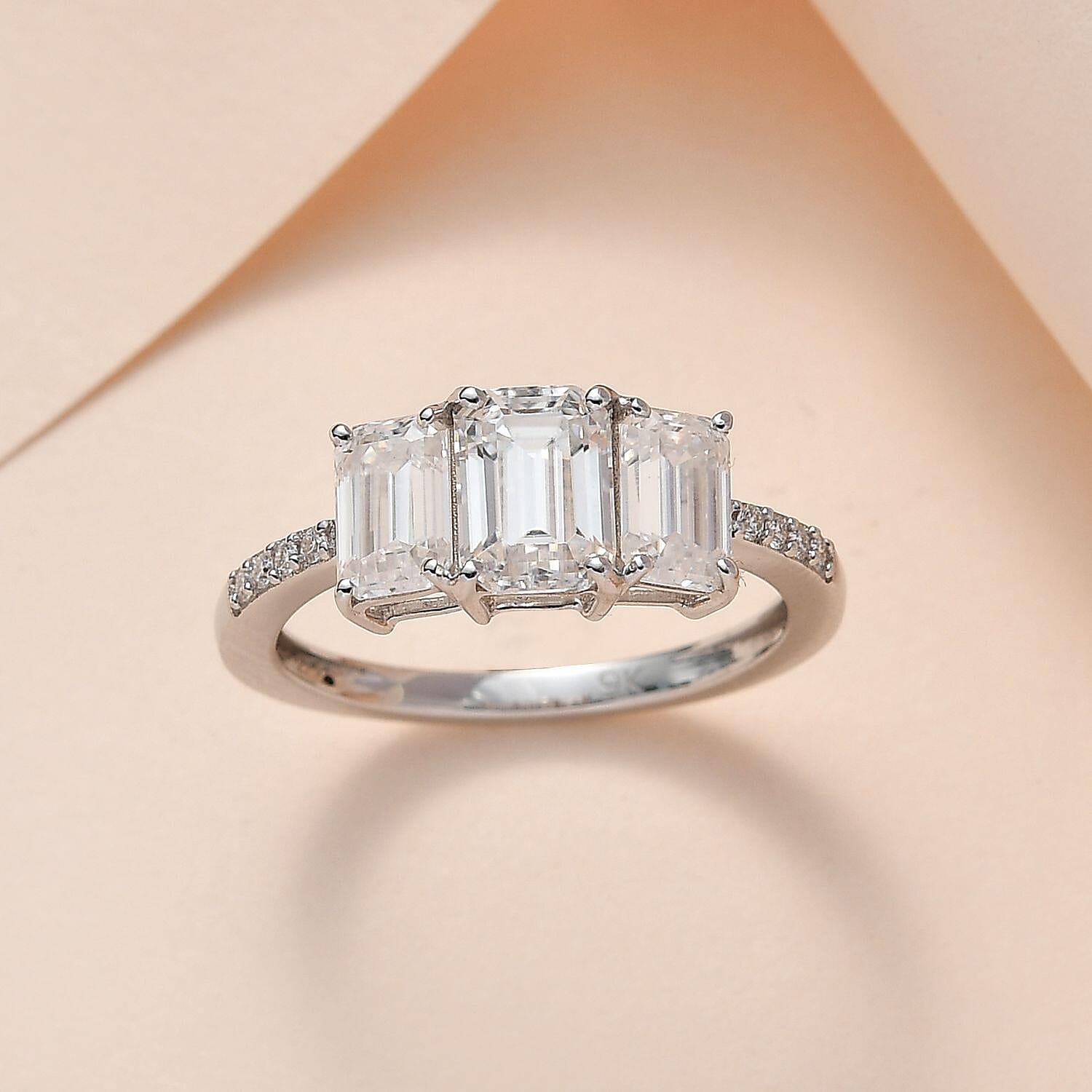 9K White Gold Moissanite Ring 2.27 Ct. 7621457 1