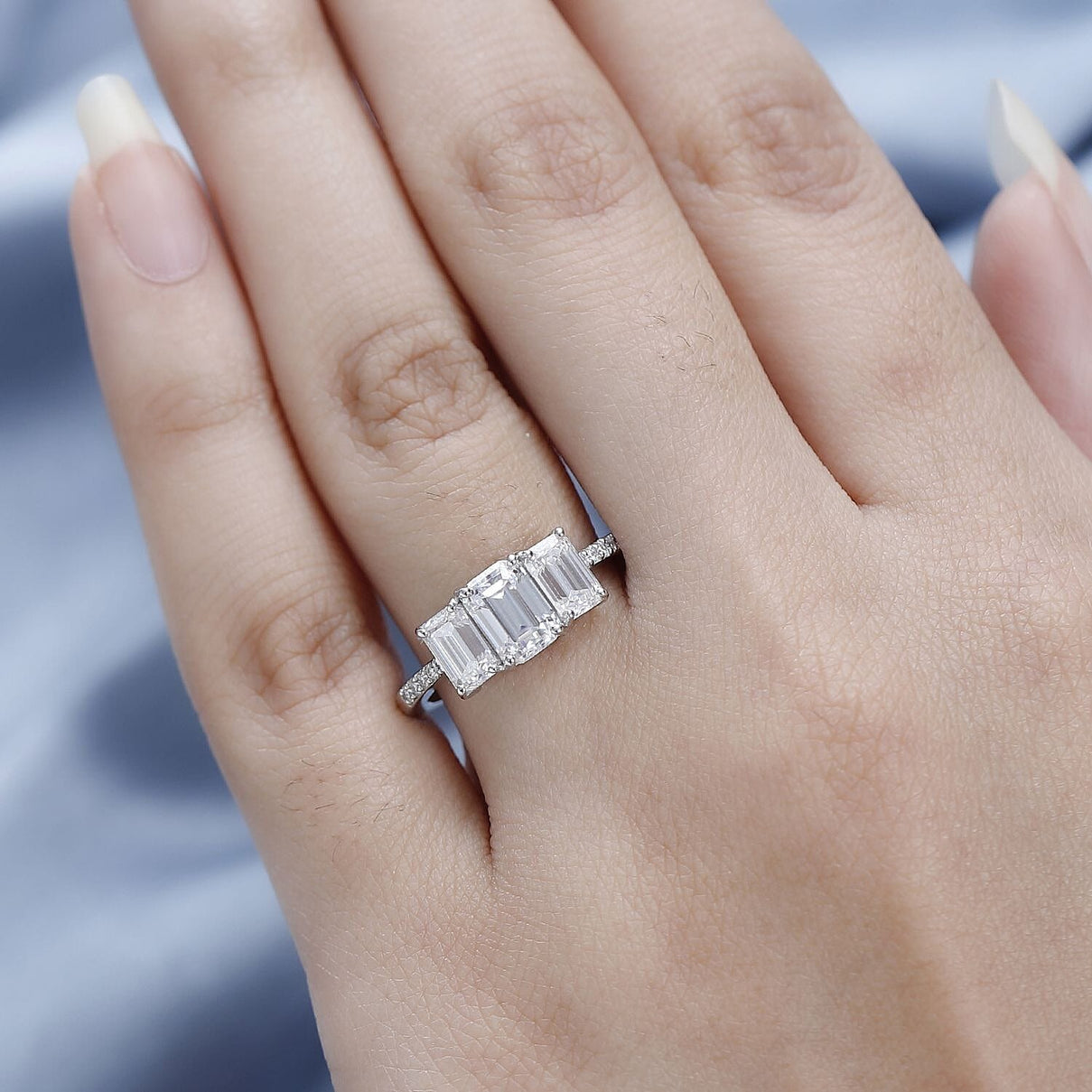 9K White Gold Moissanite Ring 2.27 Ct. 7621457 3