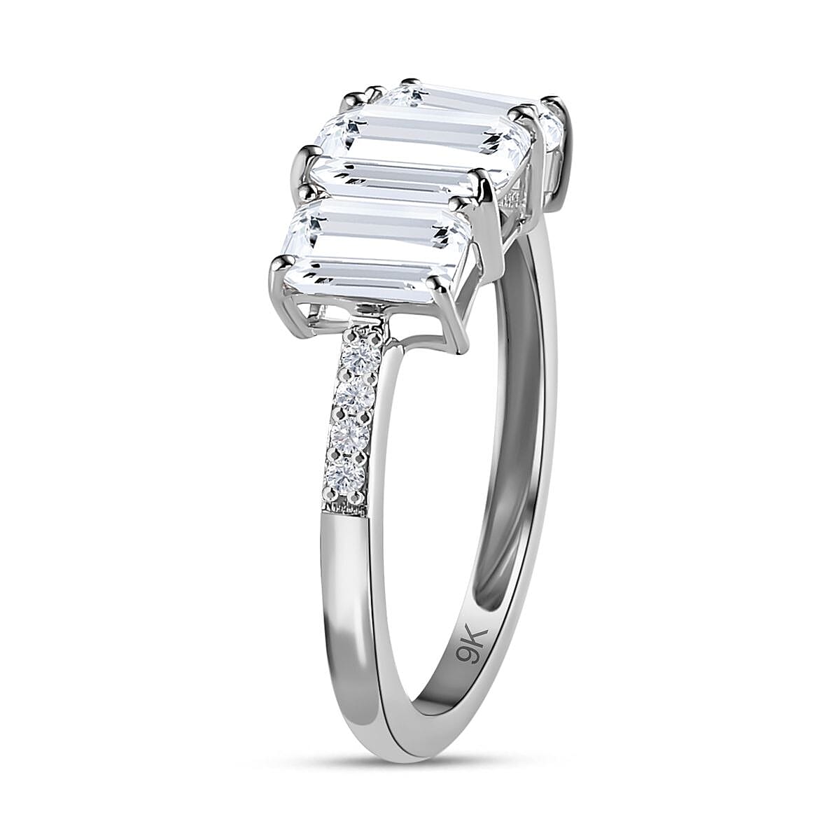 9K White Gold Moissanite Ring 2.27 Ct. 7621457 4