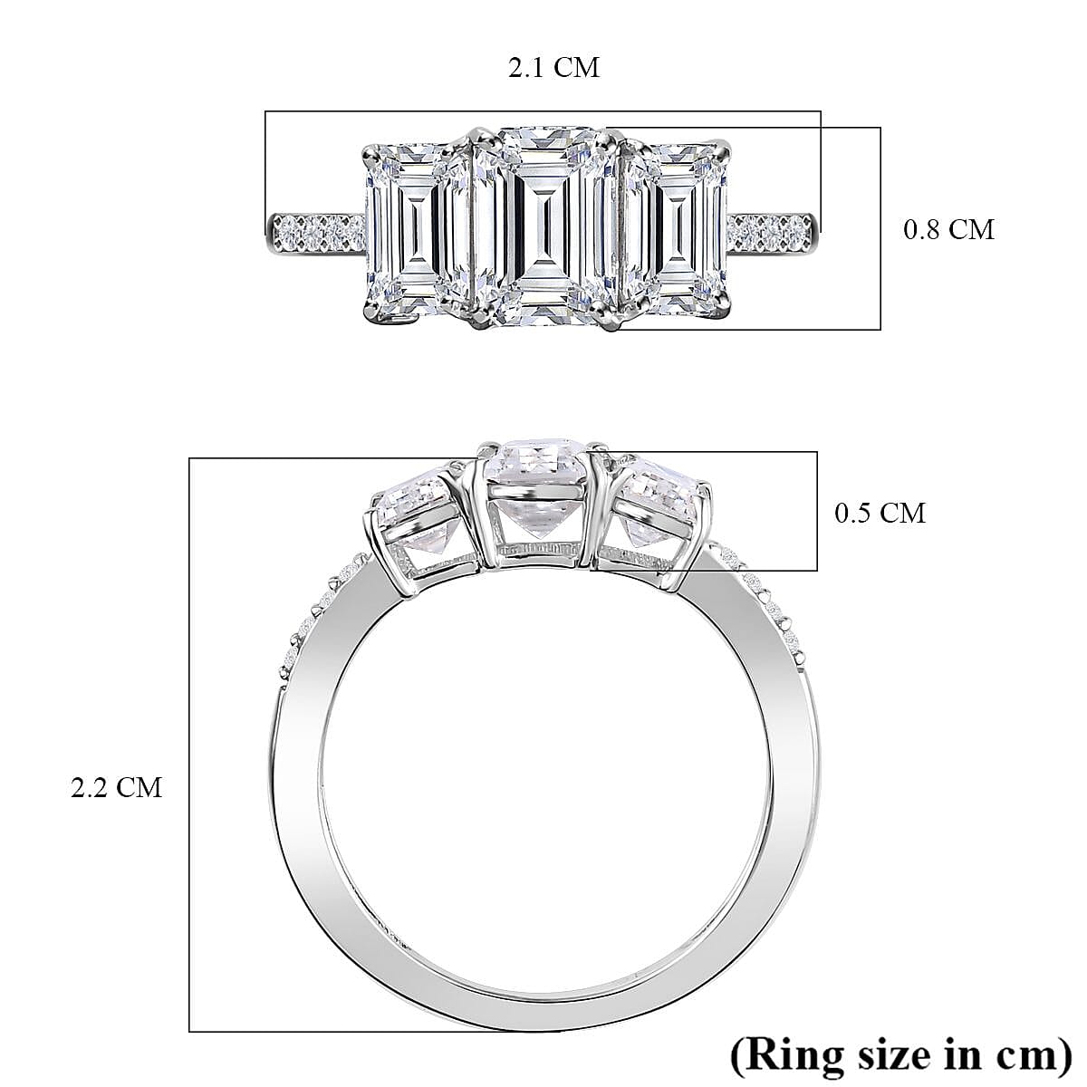 9K White Gold Moissanite Ring 2.27 Ct. 7621457 6
