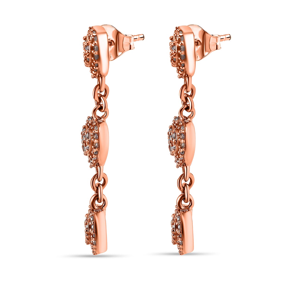9K Rose Gold SGL Certified Pink Diamond Heart Dangle Earrings 0.50 Ct. 7629591 3