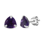 9K White Gold Lusaka Amethyst Stud Earrings 1.36 Ct