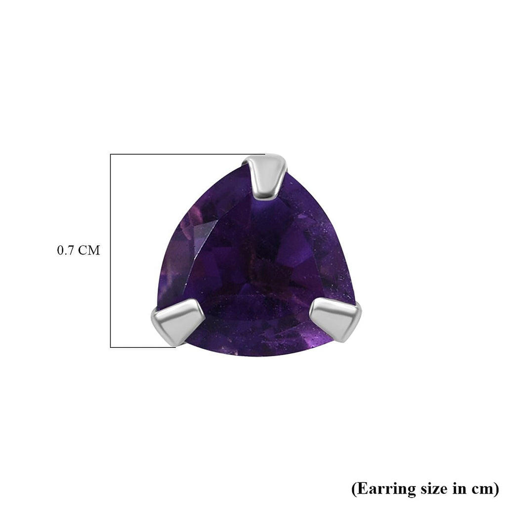 9K White Gold Lusaka Amethyst Stud Earrings 1.36 Ct