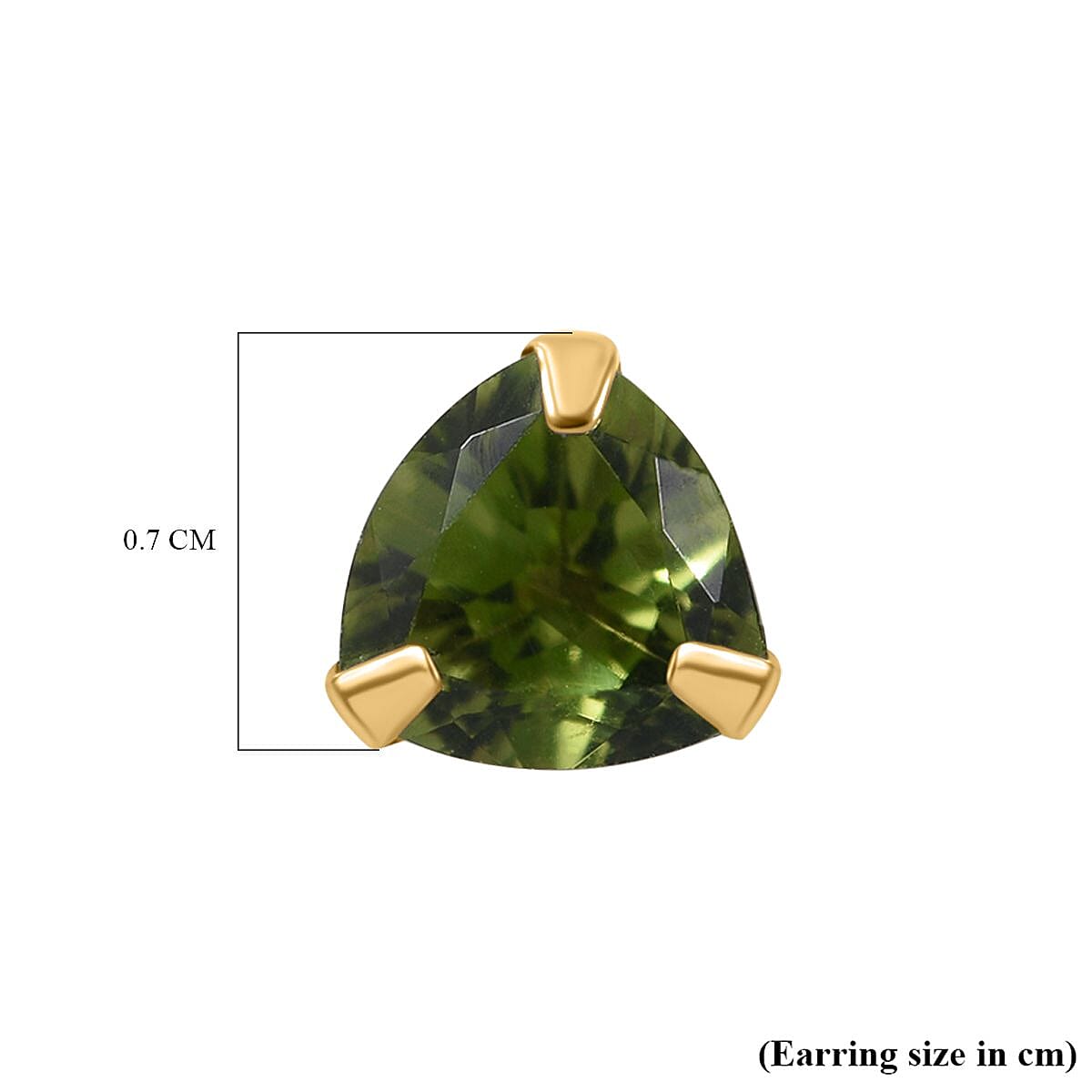9K Yellow Gold Hebei Peridot Stud Earrings 1.36 Ct 7631109 4