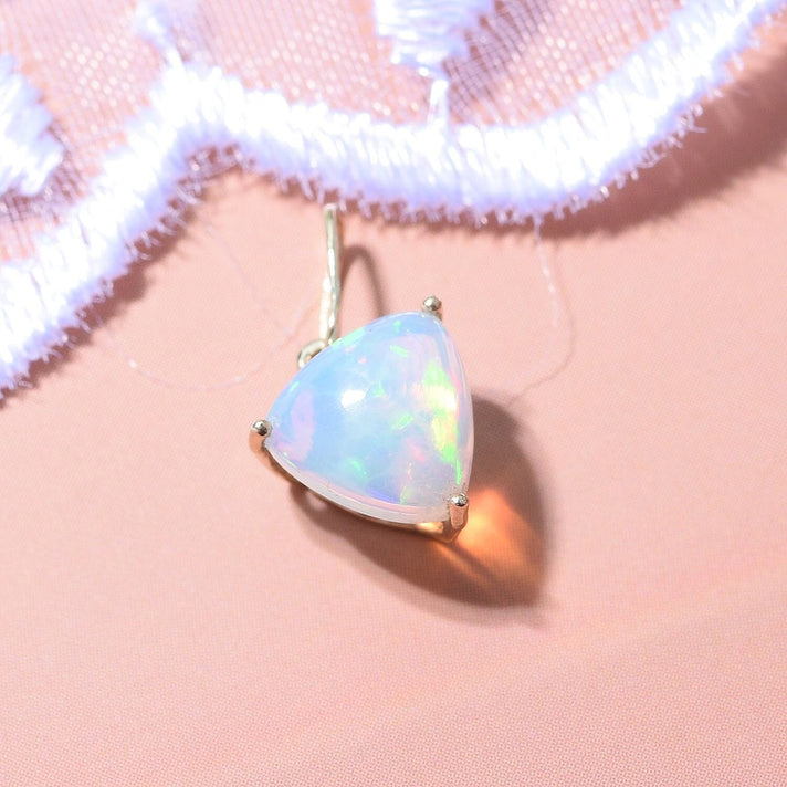 9K Yellow Gold AA Ethiopian Opal Pendant in Gold Wt. 0.25 grams, 0.750 Ct 7631277 2