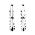 Diamond Half-Eternity Hoop Earrings in Platinum Overlay Sterling Silver 0.25 Ct.