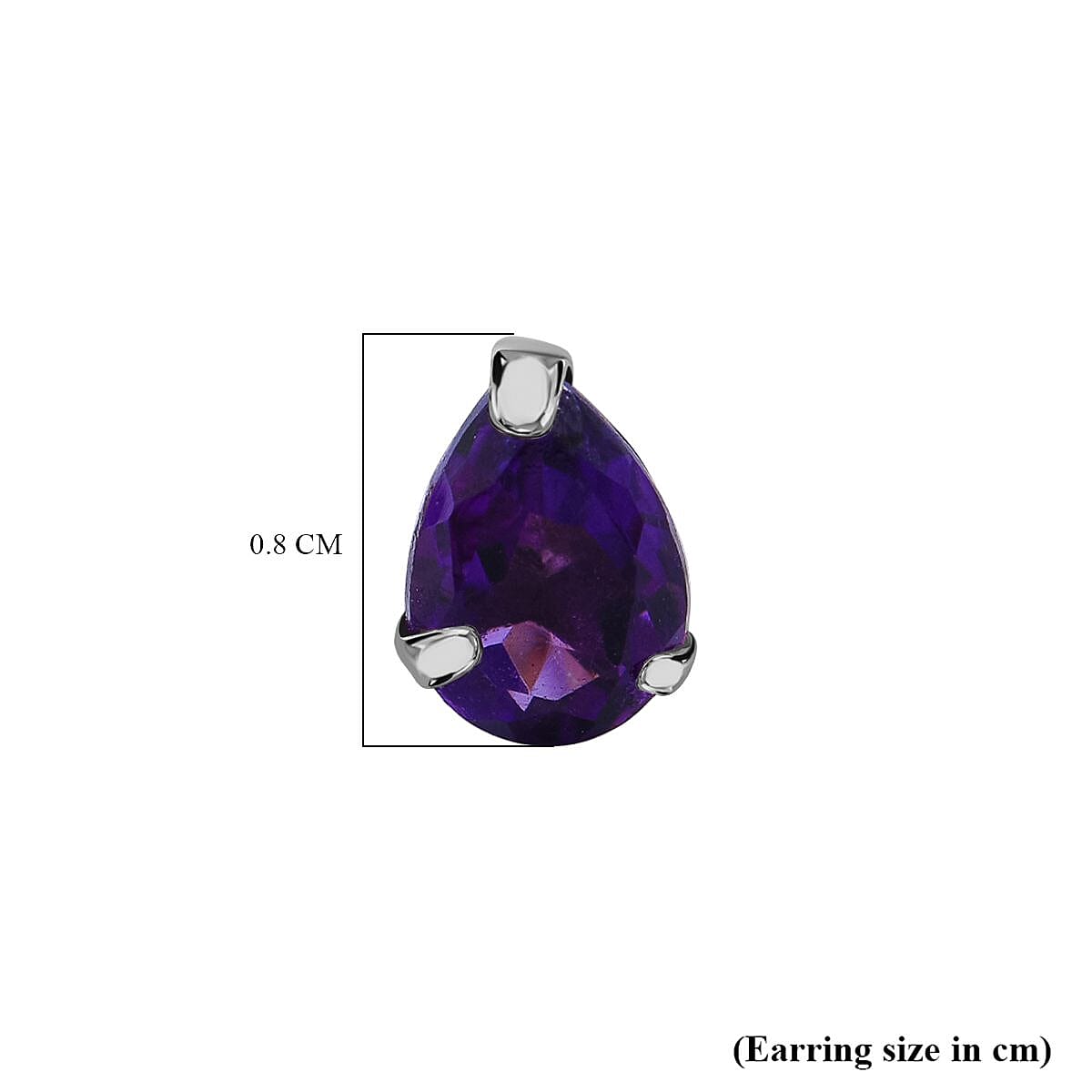 9K White Gold Lusaka Amethyst Stud Earrings 1.40 Ct 7631407 5