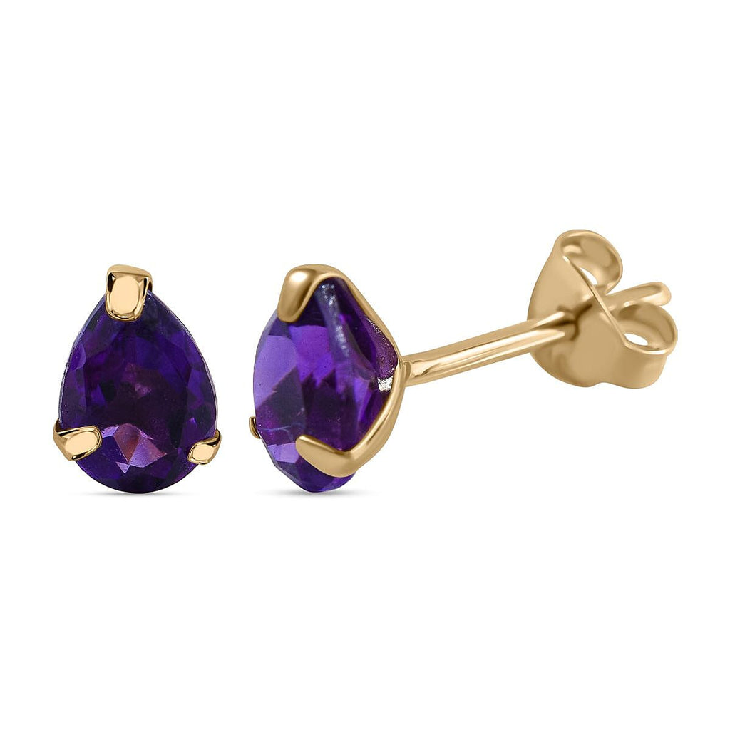9K Gold Lusaka Amethyst Stud Earrings in 1.40 Ct