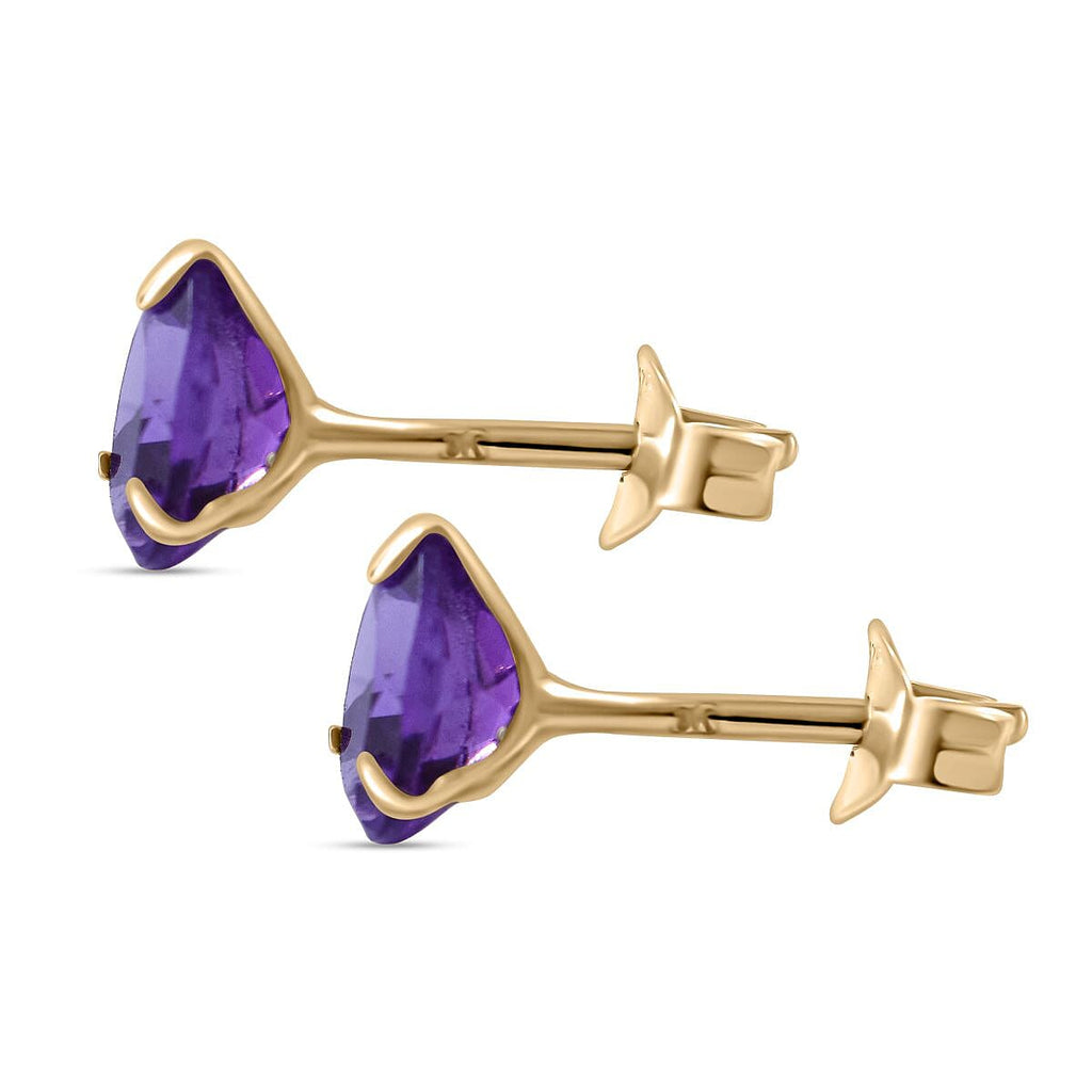 9K Gold Lusaka Amethyst Stud Earrings in 1.40 Ct