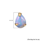 9K Yellow Gold Ethiopian Welo Opal Stud Earrings