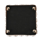 Square Crystal Studded Trinket Box (Size 10x10x9 cm) - Gold