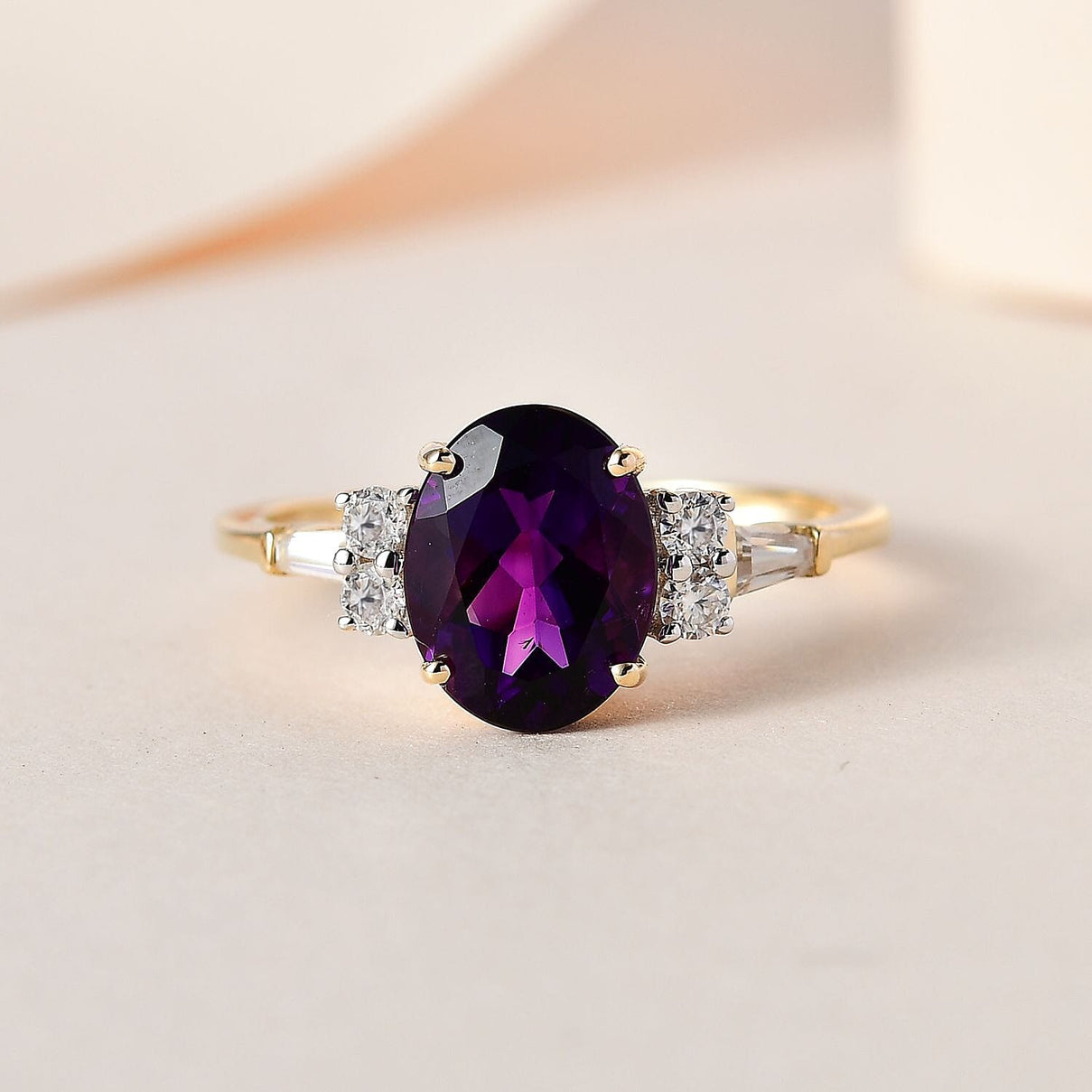 9K Yellow Gold Moroccan Amethyst Ring 2.03 Ct 7632759 1