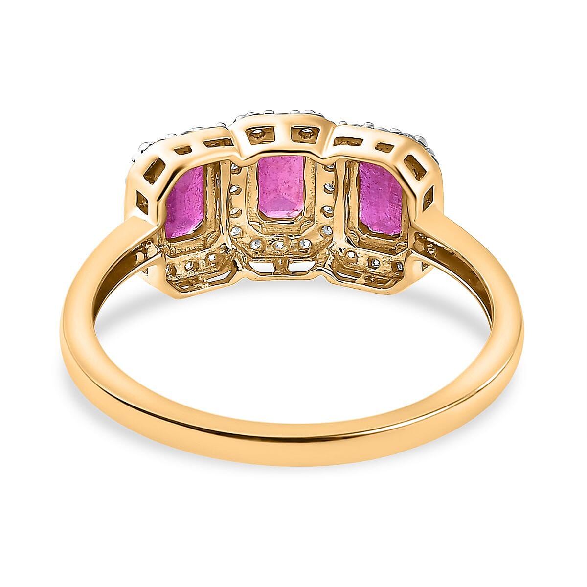9K Yellow Gold African Ruby &amp; Moissanite Ring 1.62 Ct. 7632841 4