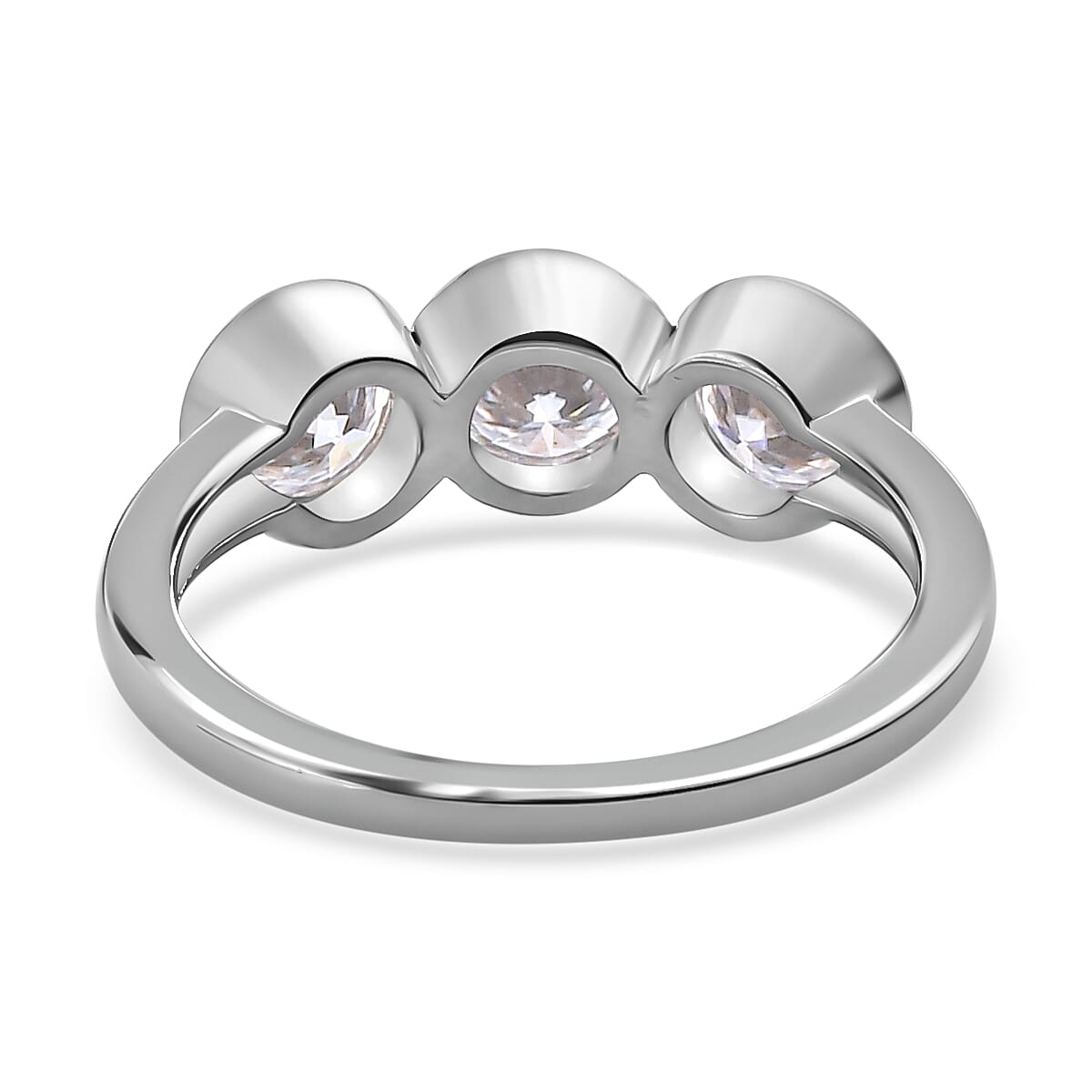 9K Gold Moissanite 3 Stone Ring V32336086 4