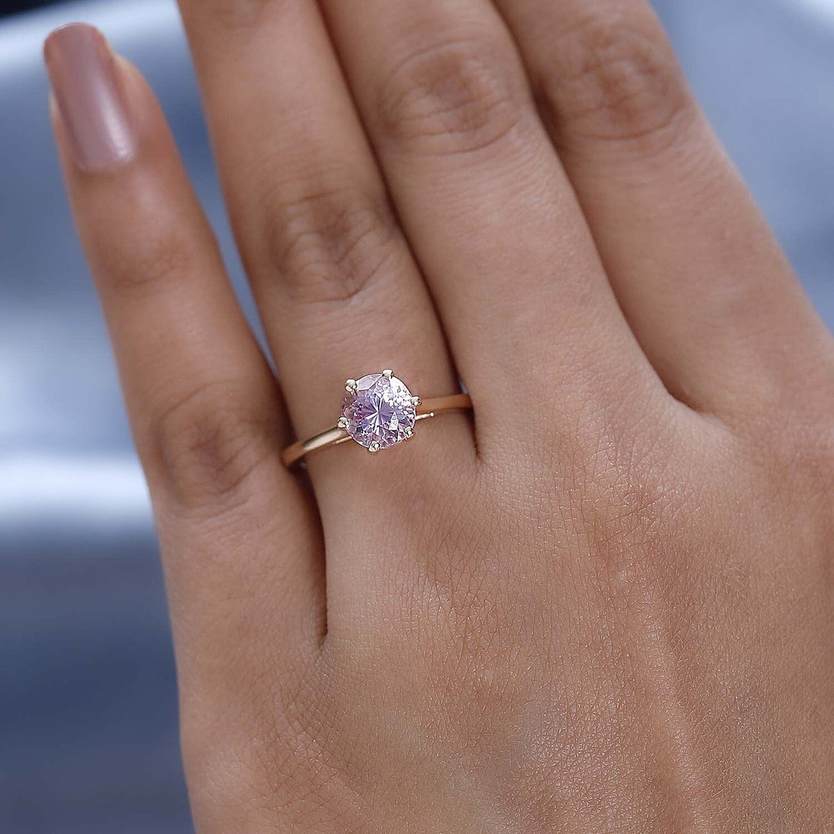9K Rose Gold Kunzite Solitaire Ring 1.74 Ct 7633531 2
