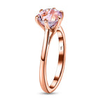 9K Rose Gold AA Kunzite Solitaire Ring 1.64 Ct