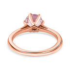 9K Rose Gold AA Kunzite Solitaire Ring 1.64 Ct