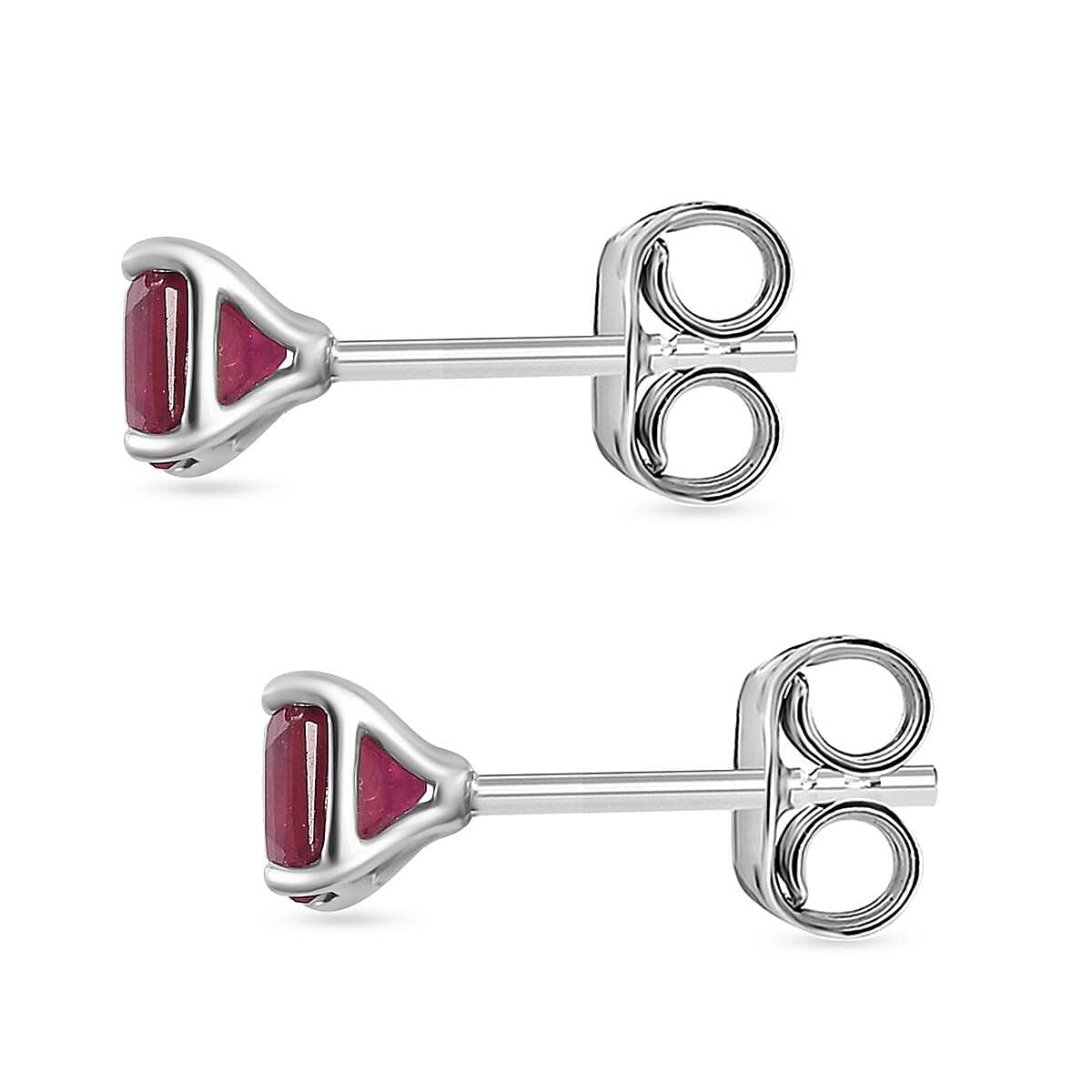 9K White Gold  AA   African Ruby  Earring 1.50 ct,  Gold Wt. 0.4 Gms  1.718  Ct. 7633992 4