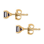 9K Yellow Gold Masoala Sapphire Stud Earrings 1.50 Ct