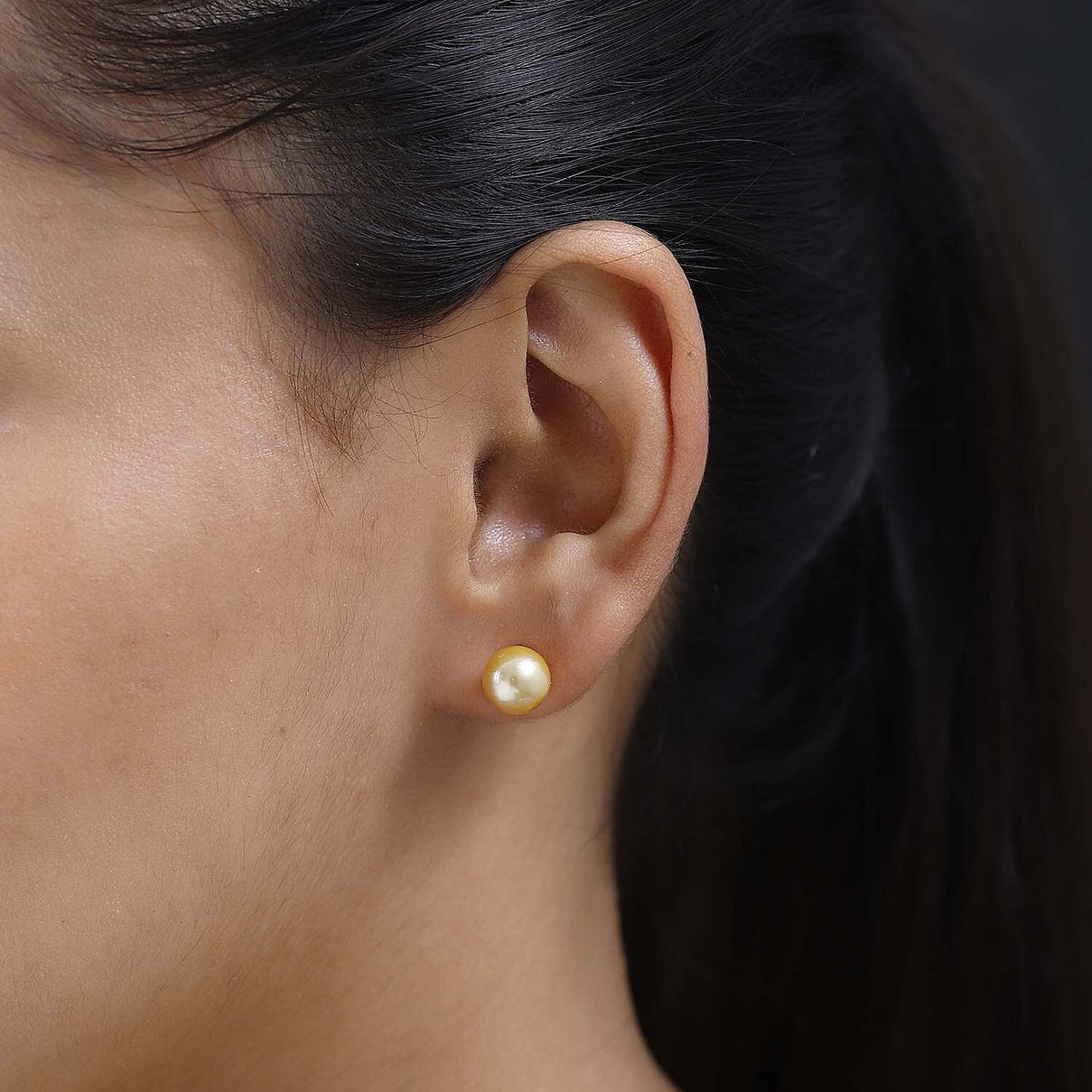 18K Yellow Gold AAA Golden South Sea Pearl Earrings 7634684 3