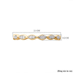 Diamond Eternity Ring in 18K Vermeil Yellow Gold Plated Sterling Silver 0.14 Ct
