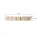 Diamond Half-Eternity Ring in 18K Vermeil Yellow Gold Plated Sterling Silver 0.19 Ct