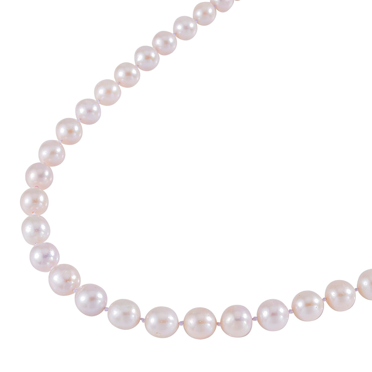 9K Yellow Gold White AAAA Edison Pearl Necklace (Size - 20) 7638056 2