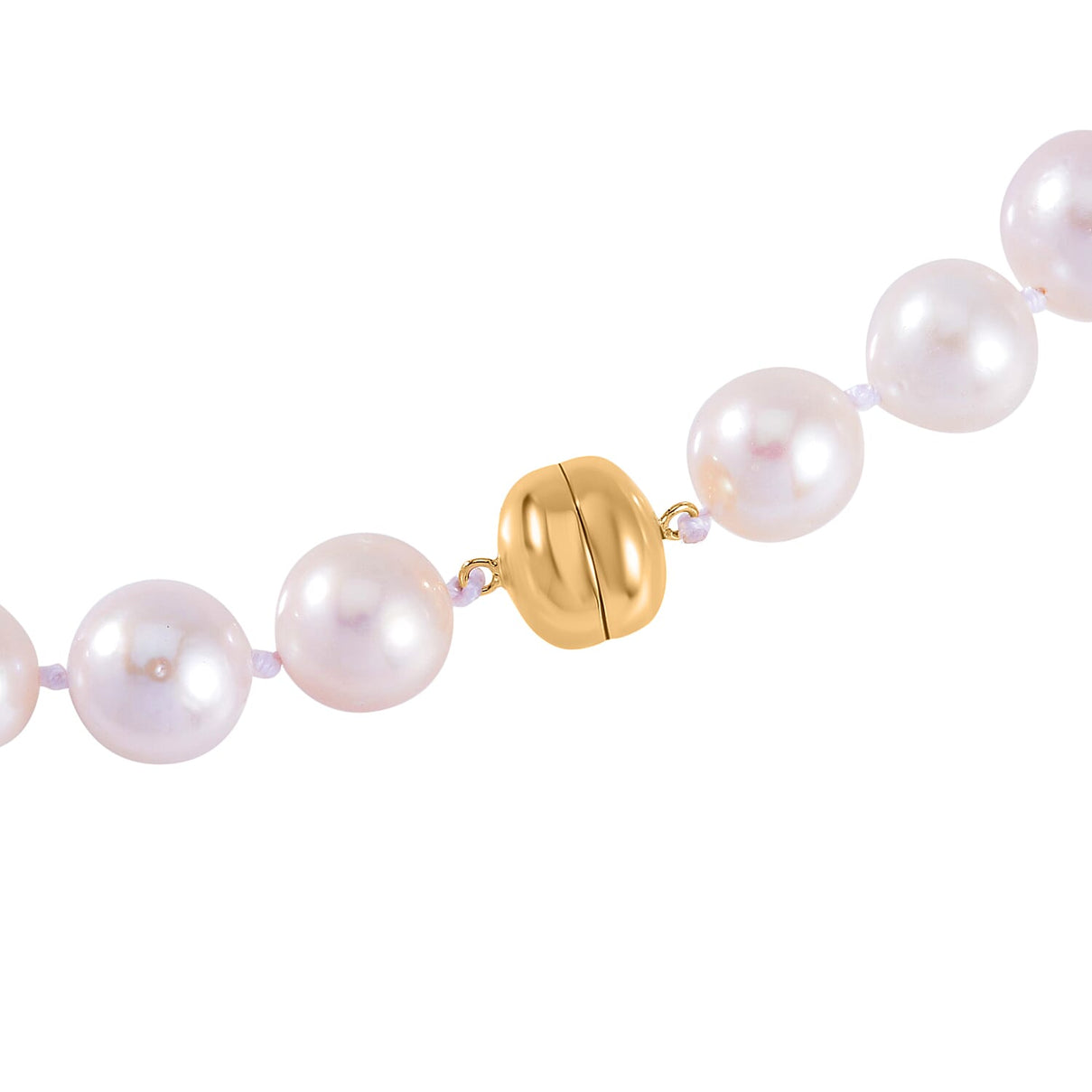 9K Yellow Gold White AAAA Edison Pearl Necklace (Size - 20) 7638056 4