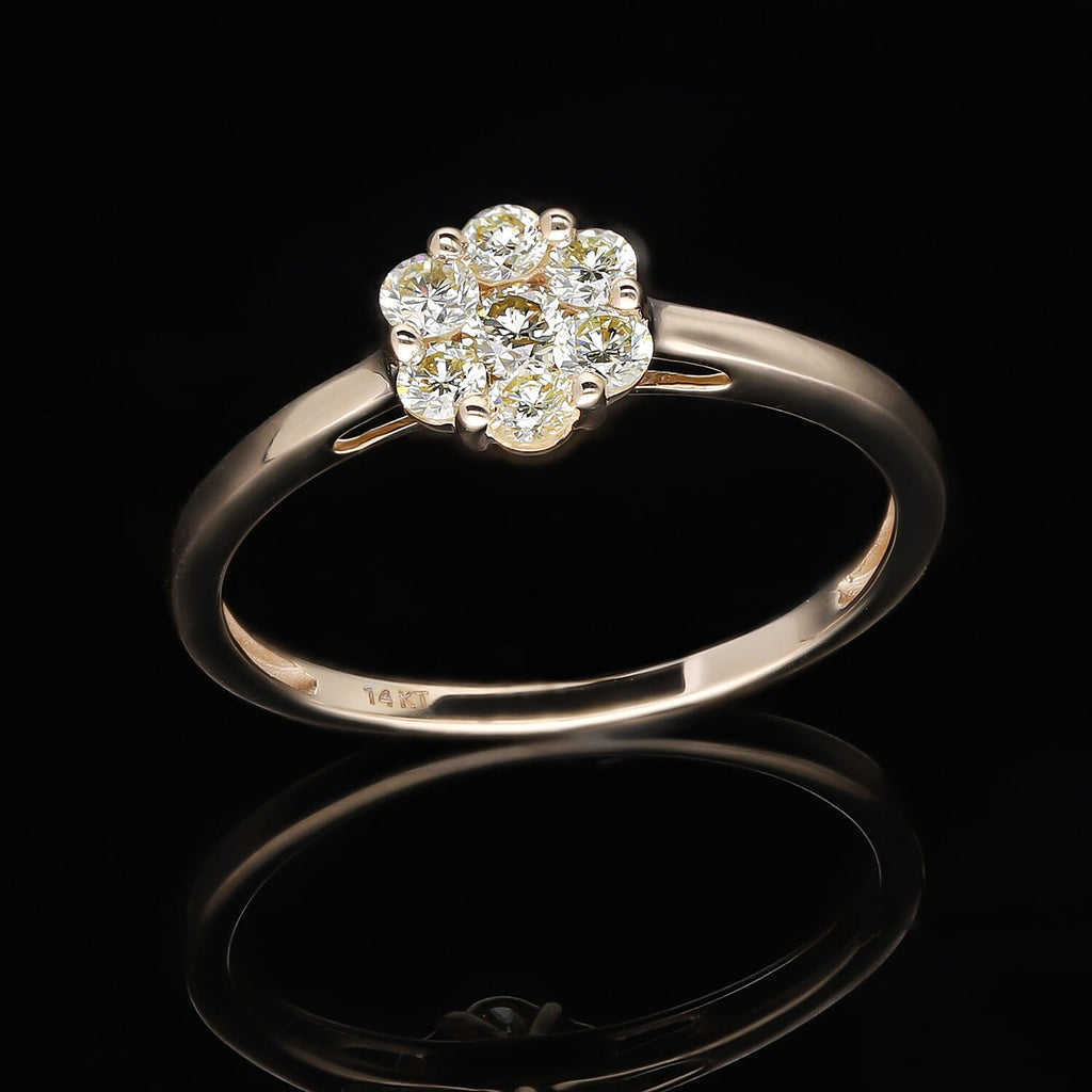 14K Yellow Gold Natural Yellow Diamond (VS-SI) Ring 0.62 Ct