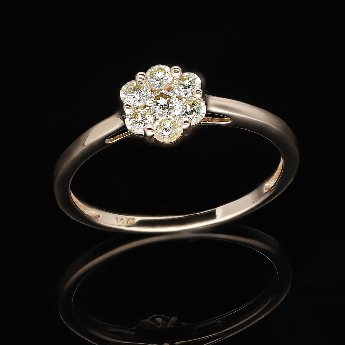 14K Yellow Gold Natural Yellow Diamond (VS-SI) Ring 0.62 Ct 7638320 1