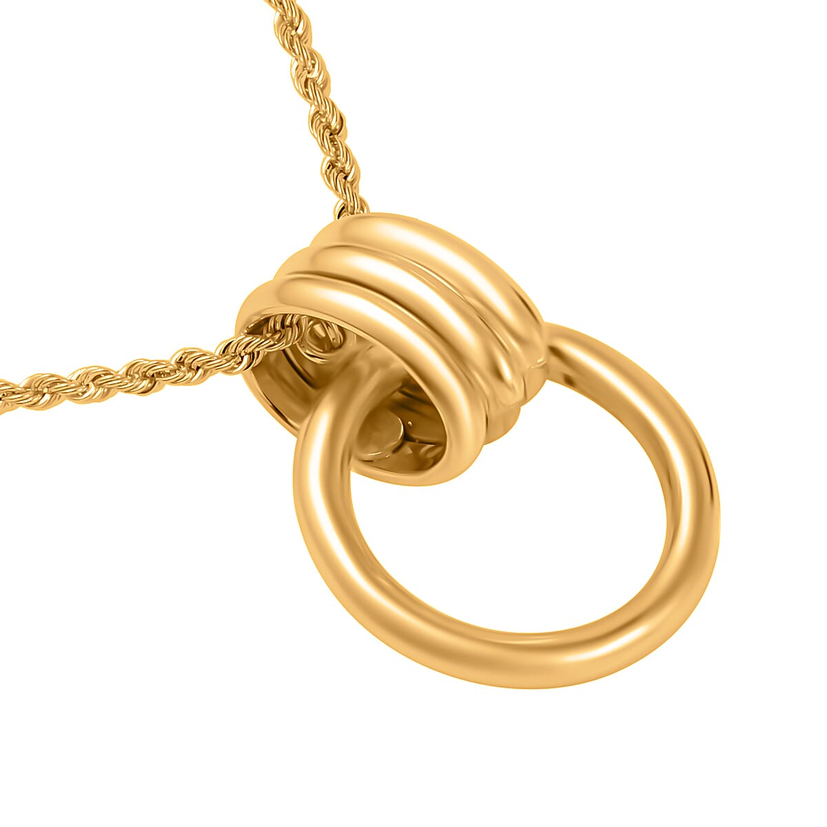 Maestro Collection - 9K Yellow Gold Infinity Ring Necklace (Size - 20) 7638409 2